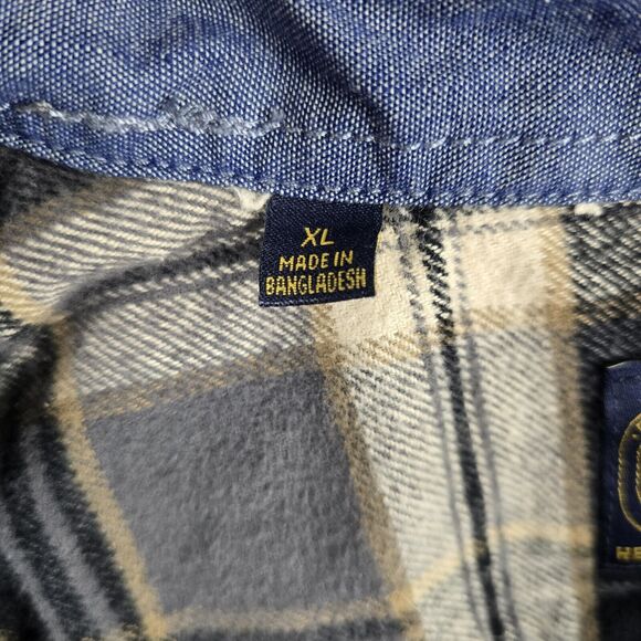 Jachs MFG Heritage Flannel Shirt Mens Size XL Plaid Long Sleeve Button Up Grunge - Picture 5 of 8